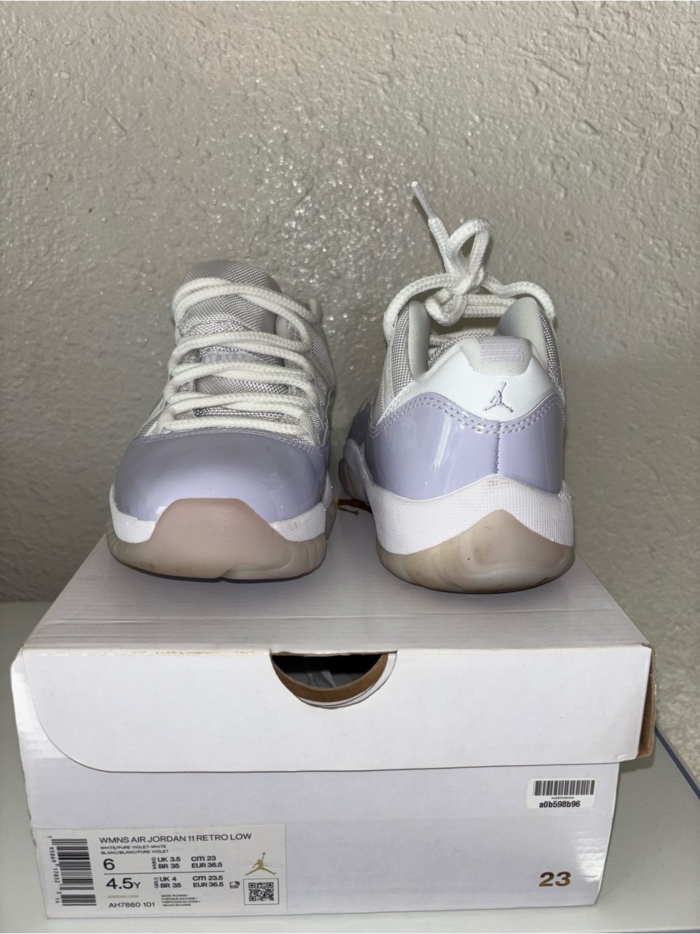 Jordan Kids Low Top Sneakers - White & Light Purple